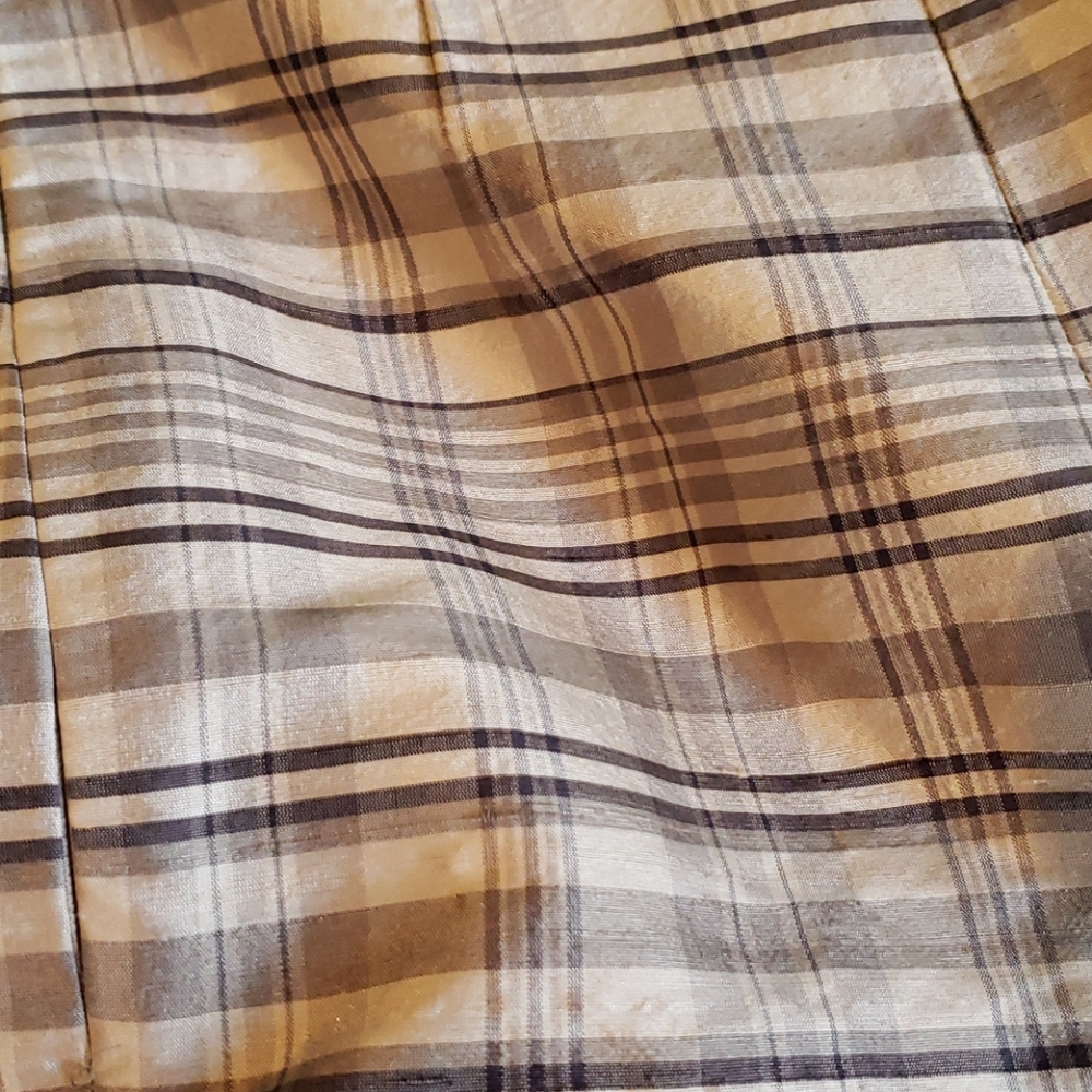 Moschino Cheap And Chic Gray Plaid Silk Pant Sz 8 - Picture 4 of 6
